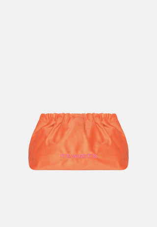 Pochette en velours orange