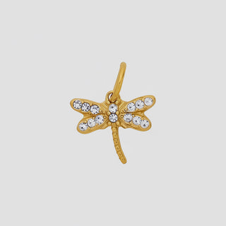 Charms libellule strass
