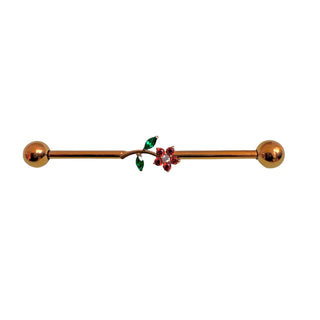 Piercing Industriel fleur - Titane