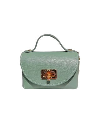 Sac en cuir vert pâle