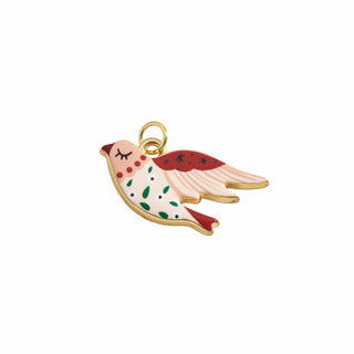 Charms oiseau rose