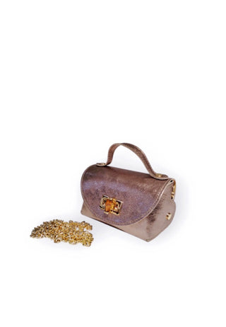 Sac en cuir bronze