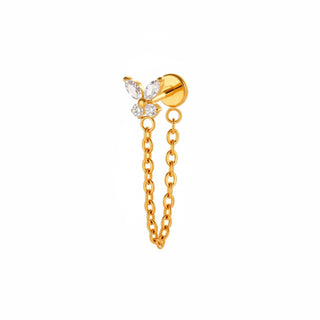 Piercing chaînette Papillon - Titane