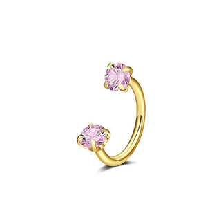 Piercing Horseshoe Rose - Acier