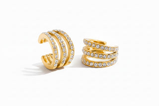 Ear cuff triple strass