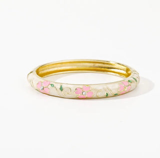 Bracelet crème fleurs