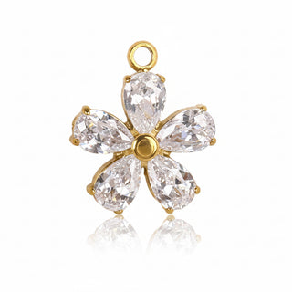 Charms fleur strass