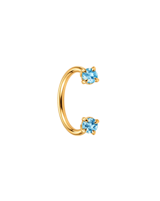 Piercing Horseshoe narine turquoise - Acier