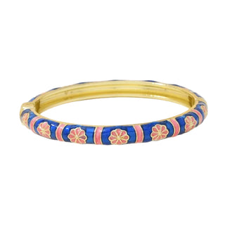 Bracelet bleu roi & saumon