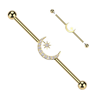 Piercing Industriel Lune - Titane