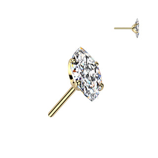 Piercing Marquise Solitaire - Titane