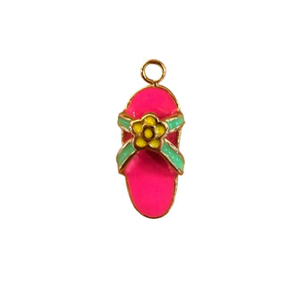 Charms savate rose fluo