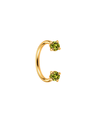Piercing Horseshoe narine olive - Acier
