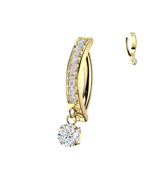 Piercing Demi Lune dangle - Titane