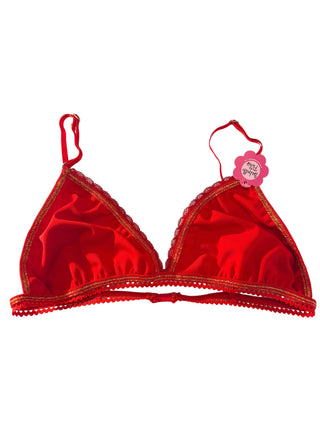 Haut de maillot de bain rouge