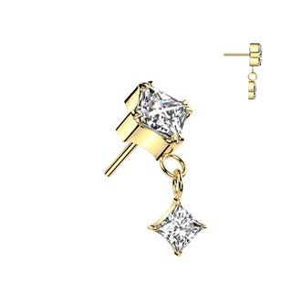 Piercing Double Losange - Titane