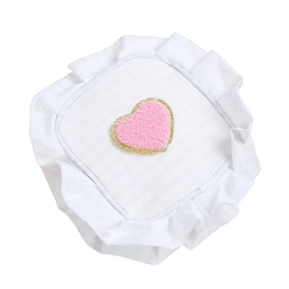 Pochette vichy blanc cœur
