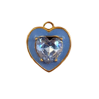Charms cœur bleu