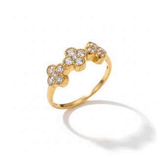 Bague fleurs - acier