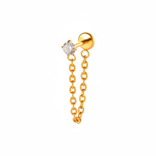 Piercing chaînette Strass - Titane