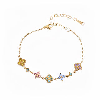 Bracelet trèfle et étoile multi - acier