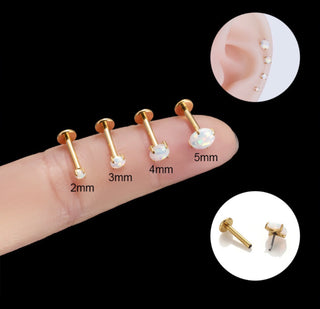 Piercing opale - Titane