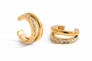 Ear cuff strass & doré