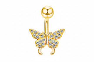 Piercing Papillon mini strass - Acier
