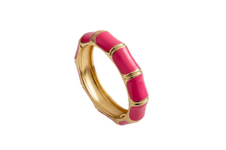 Bracelet bambou rose fluo