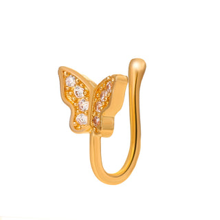 Faux piercing papillon strass - narine