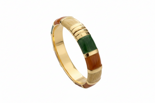 Bracelet jaune, vert & marron