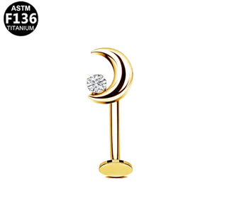 Piercing Nombril flottant Lune - Titane