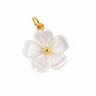 Charms fleur nacrée