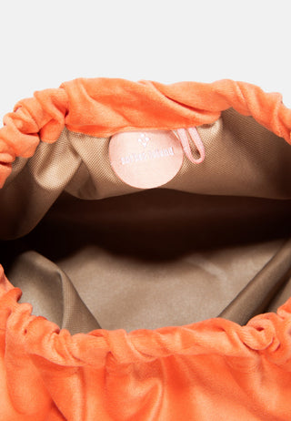Pochette en velours orange