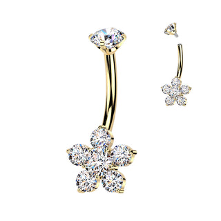 Piercing Fleur - Titane