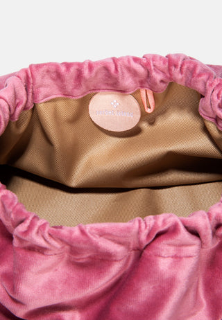 Pochette en velours rose