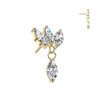 Piercing Marquise Dangle - Titane