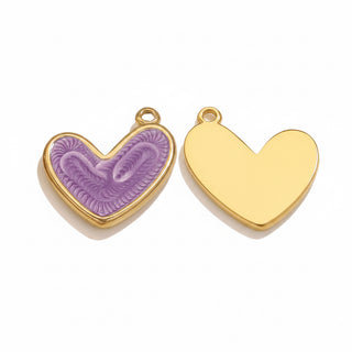 Charms cœur violet