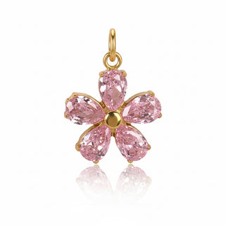 Charms fleur rose