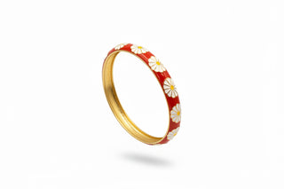 Bracelet pâquerettes rouge