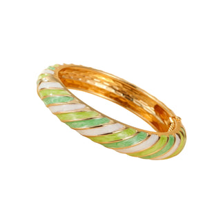 Bracelet strié vert