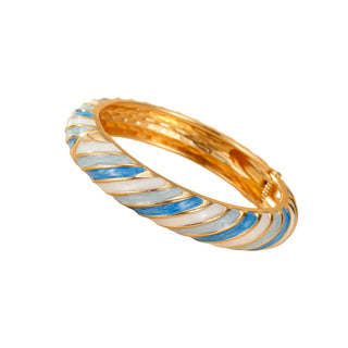 Bracelet strié bleu