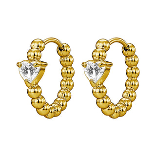 Boucles strass coeur