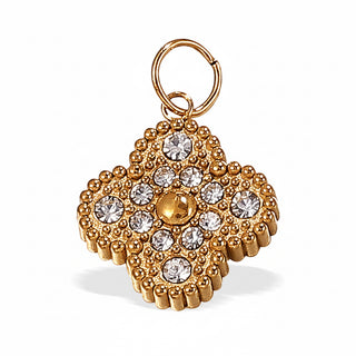 Charms trèfle strass