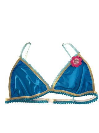 Haut de maillot de bain bleu