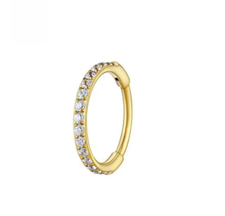 Piercing Anneau Strass face Narine  - Titane
