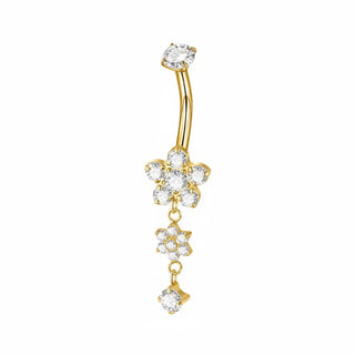 Piercing Triple Fleurs - Titane