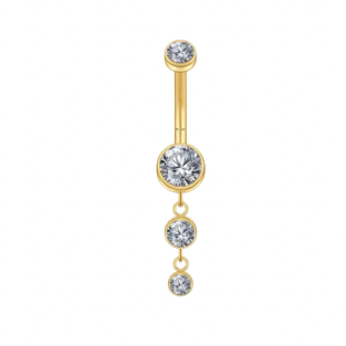 Piercing Triple Strass inclus - Titane