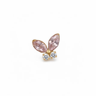 Piercing coeur XS rose - Titane