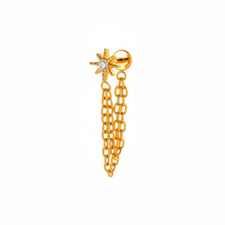 Piercing chaînette Étoile - Titane